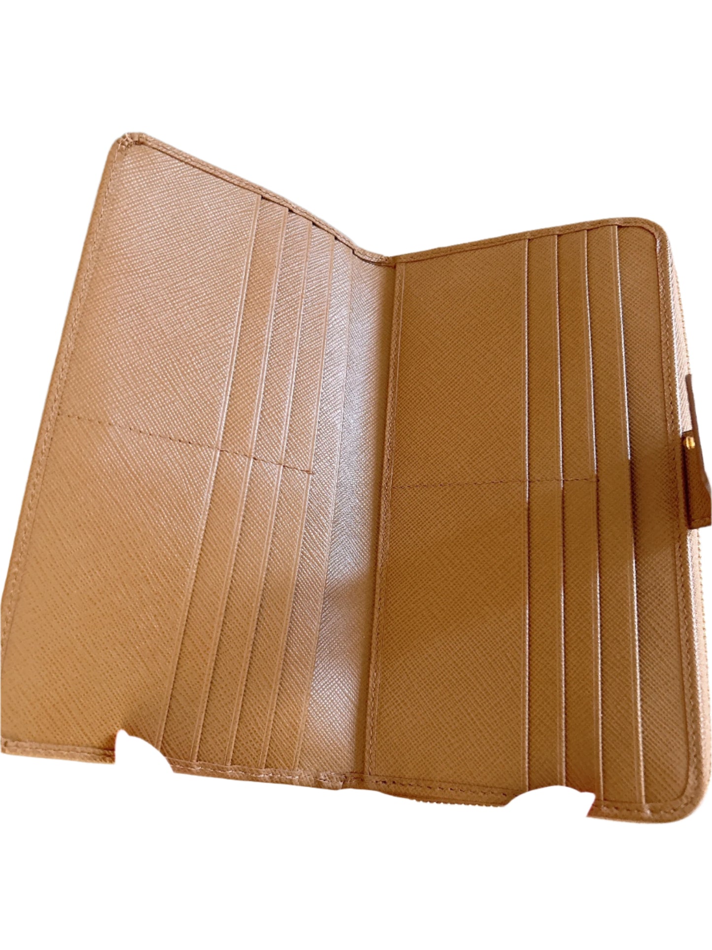 Prada Saffiano Long Roundzip with extra card slot 1ML348