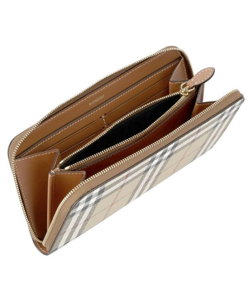 Burberry checked zipped leather wallet 8070598