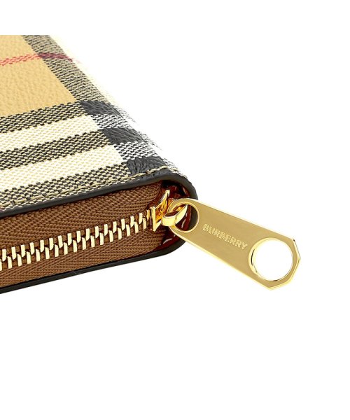 Burberry checked zipped leather wallet 8070598