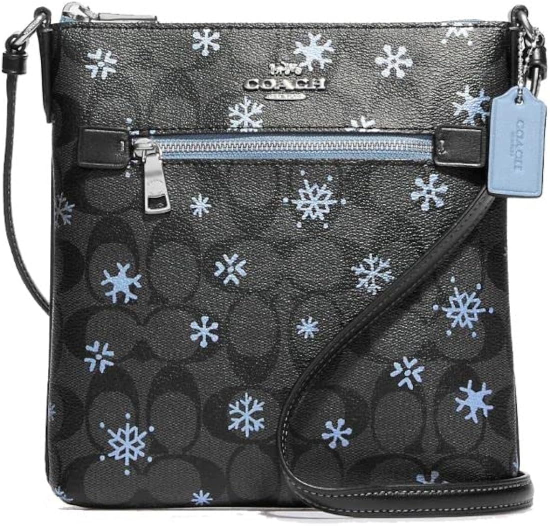 Coach signature zip discount file crossbody bag