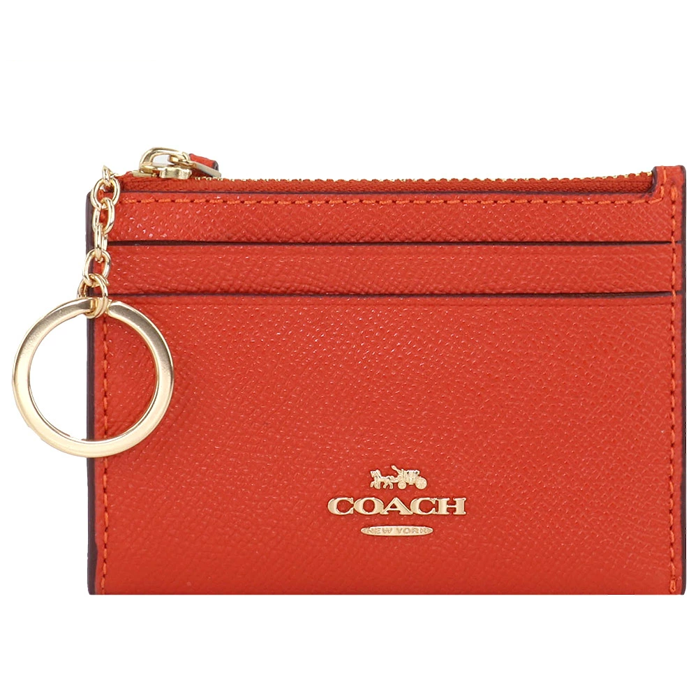 COACH Mini Skinny ID Case Signature Canvas Ladies Coin Purse / Coin Case