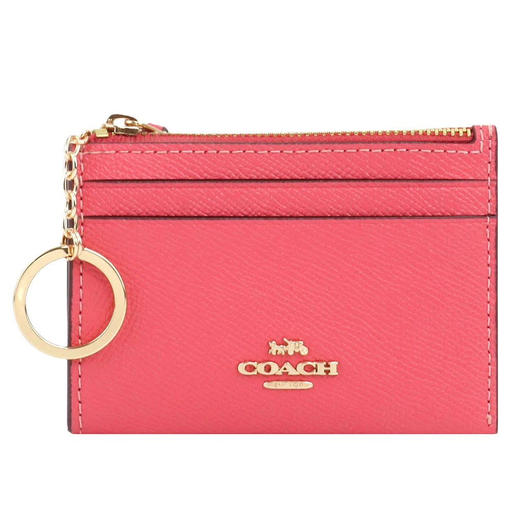 COACH Mini Skinny ID Case Signature Canvas Ladies Coin Purse / Coin Case