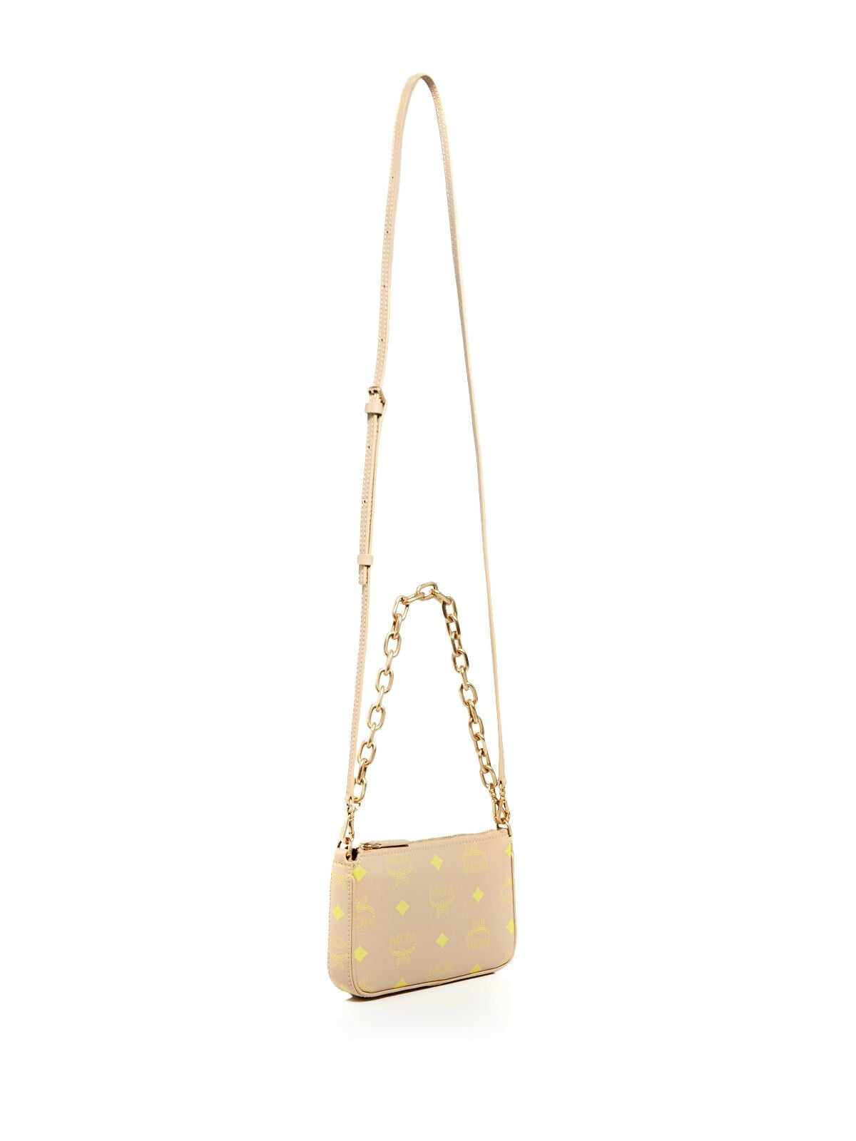 MCM Zip Pouch in Color Splash Logo Leather