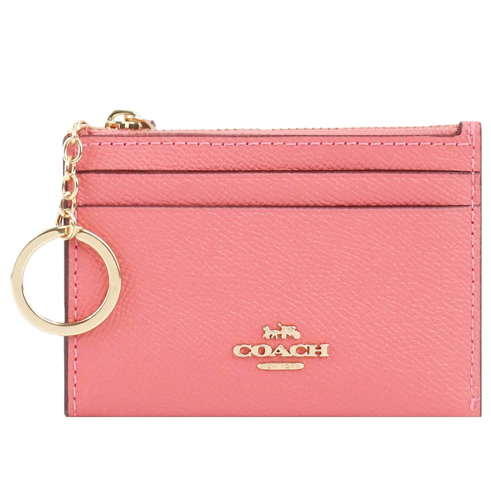 COACH Mini Skinny ID Case Signature Canvas Ladies Coin Purse / Coin Case