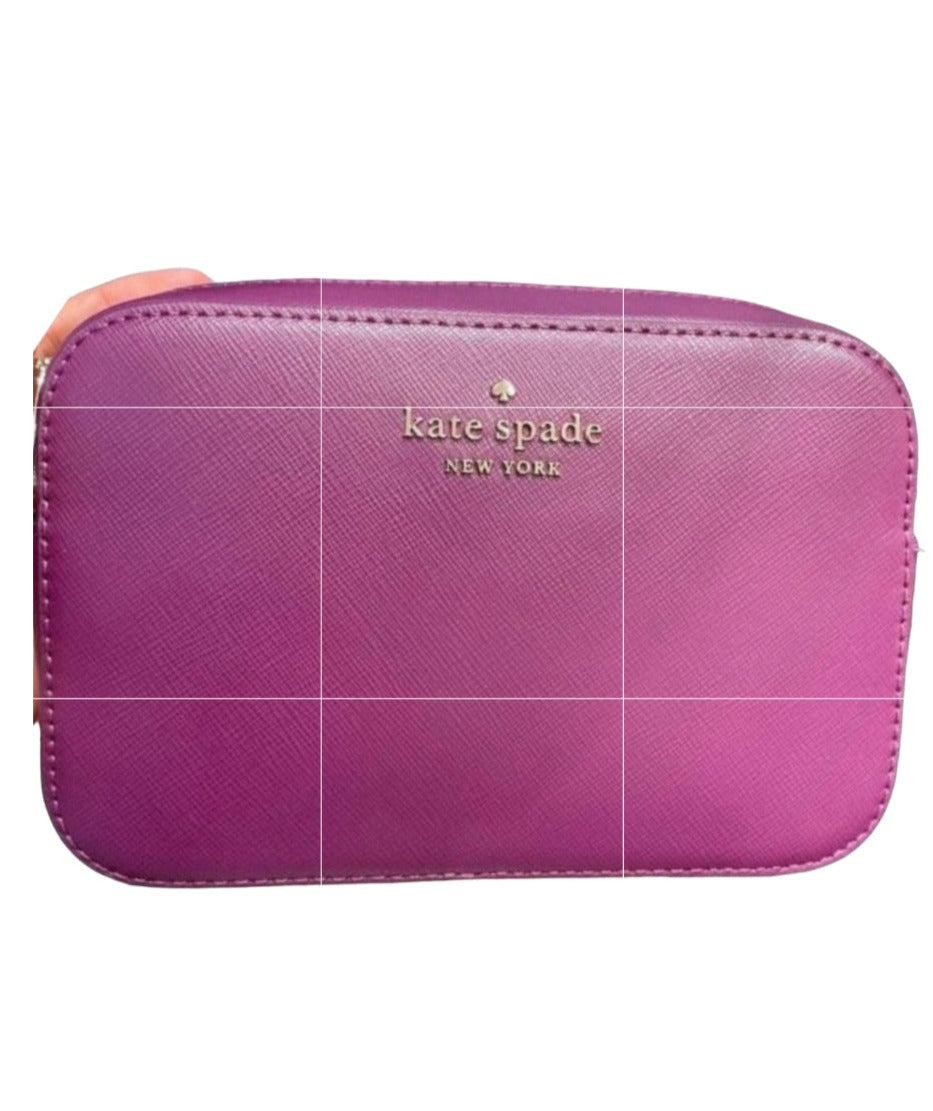 Kate Spade Mini Camera Bag Saffiano Leather Plum
