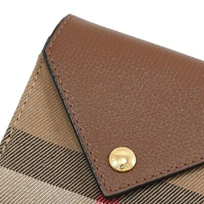 BURBERRY Grainy Calfskin Vintage Check Lila Tri-Fold Wallet 80731451/80731471
