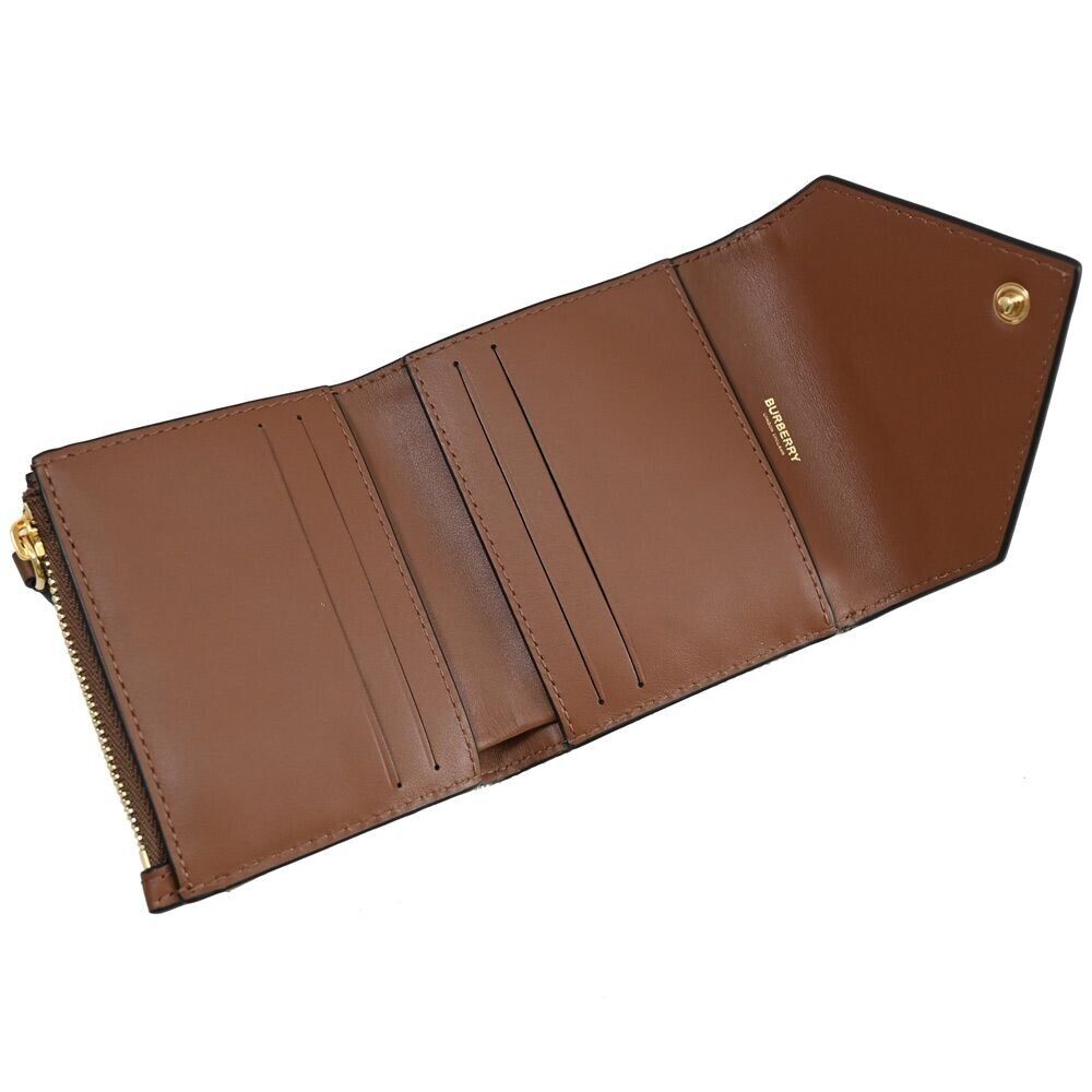 BURBERRY Grainy Calfskin Vintage Check Lila Tri-Fold Wallet 80731451/80731471