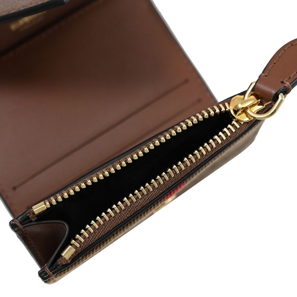 BURBERRY Grainy Calfskin Vintage Check Lila Tri-Fold Wallet 80731451/80731471