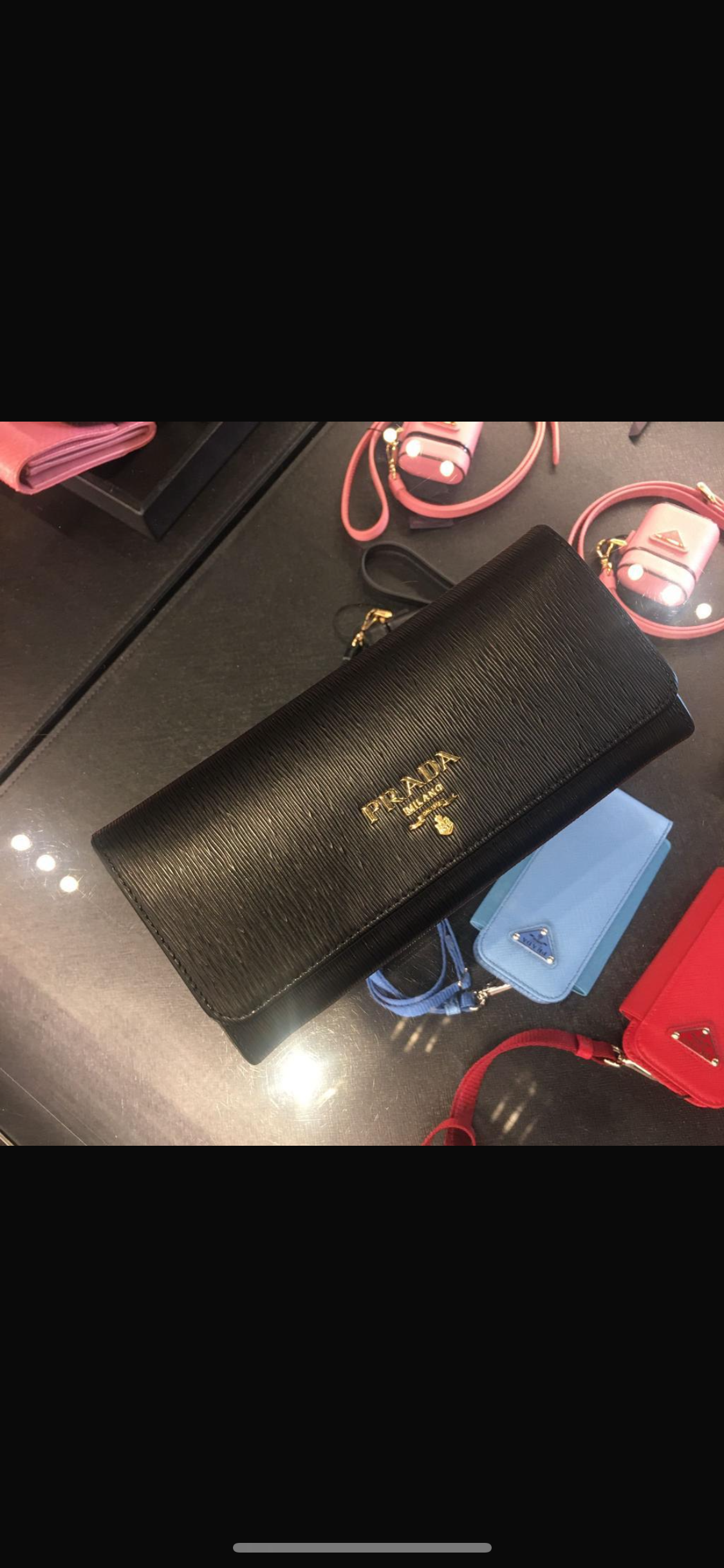 Prada 1MH132 2B6Q F0TMH Long Button Wallet