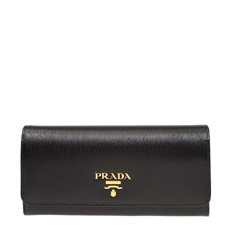 Prada 1MH132 2B6Q F0TMH Long Button Wallet