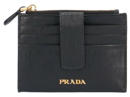 Prada Leather Coin Case Black 1MC026