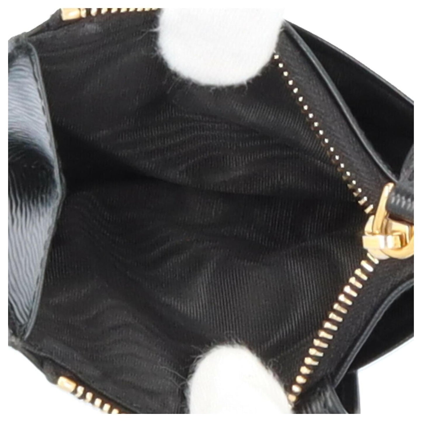 Prada Leather Coin Case Black 1MC026