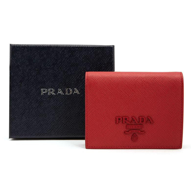Prada Saffiano Shine 1MV204 Women's Small Wallet