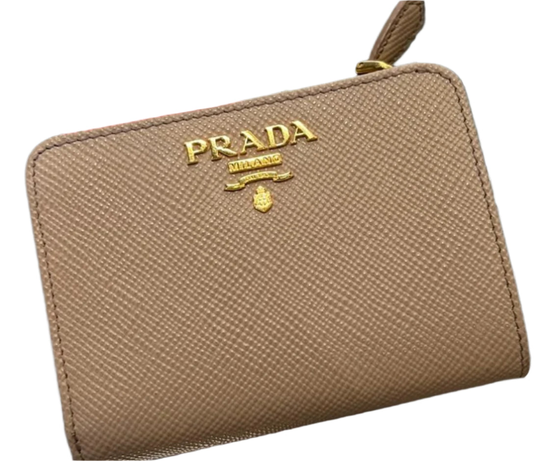 Prada Saffiano Metal Bi-fold Wallet 1ML018 Cipria