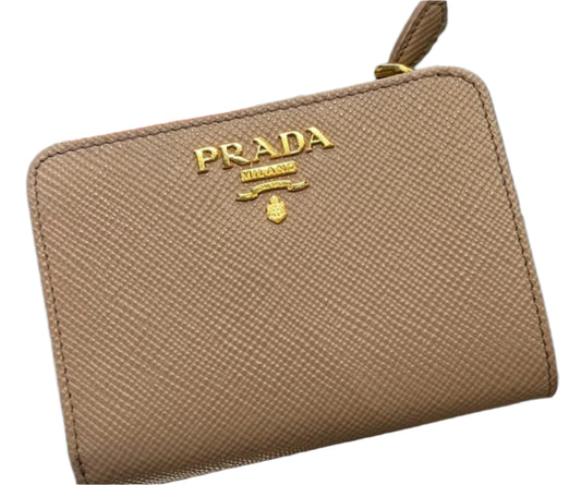Prada Saffiano Metal Bi-fold Wallet 1ML018 Cipria