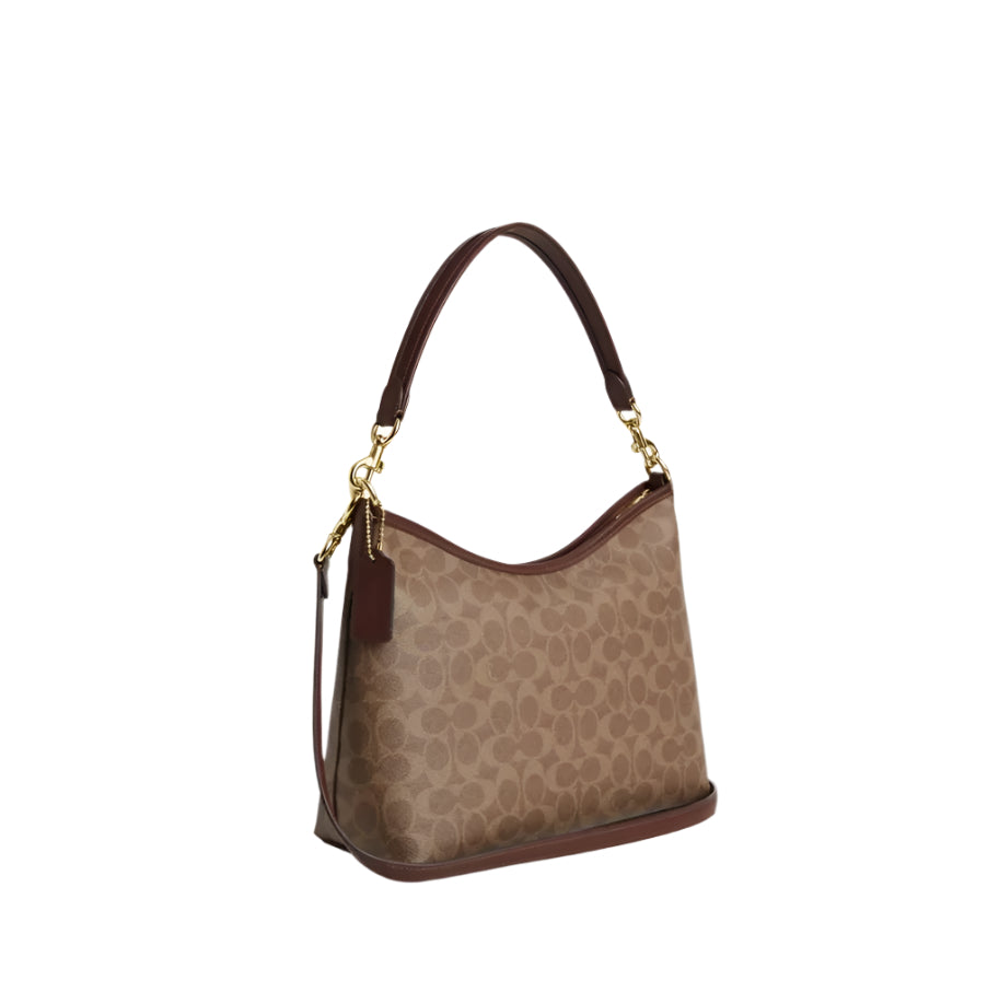 Coach Laurel Shoulder Bag Signature Canvas (CV975)