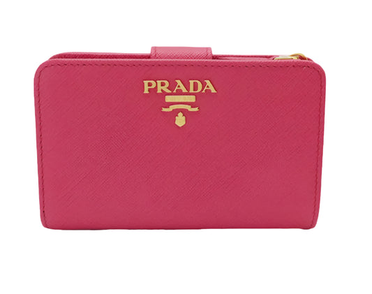 Prada Bifold Wallet Saffiano Peonia Peony Pink 1ML225