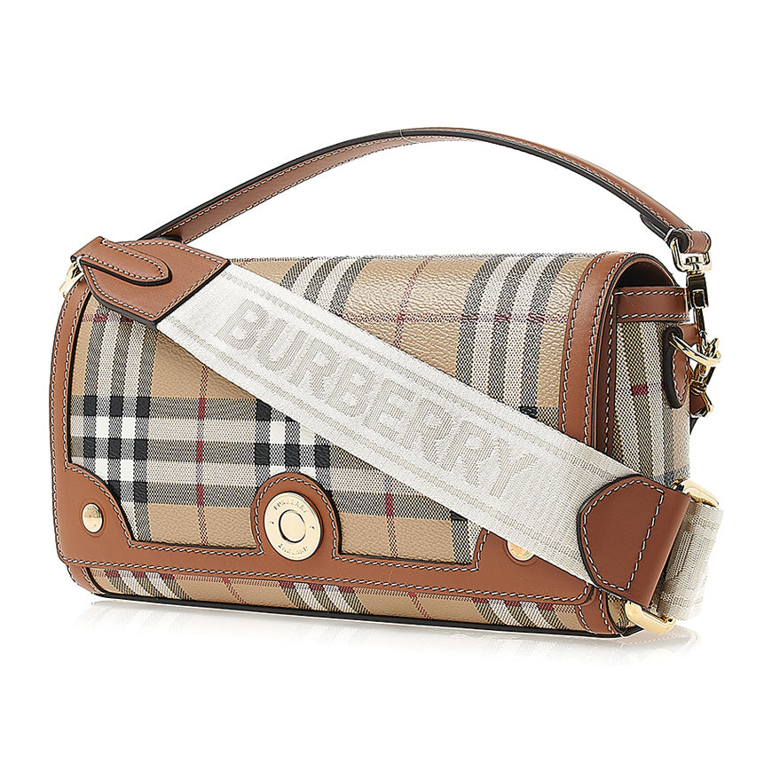 Burberry Briar Brown Ladies check-pattern top handle bag Crossbody 8092048