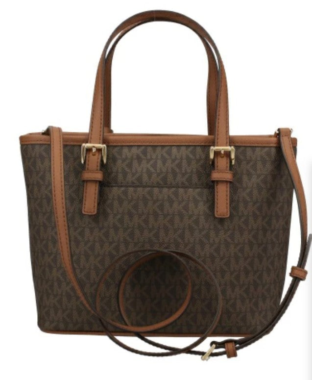 MICHAEL KORS Jet Set Travel Signature Extra Small Carryall Convertible Top bag