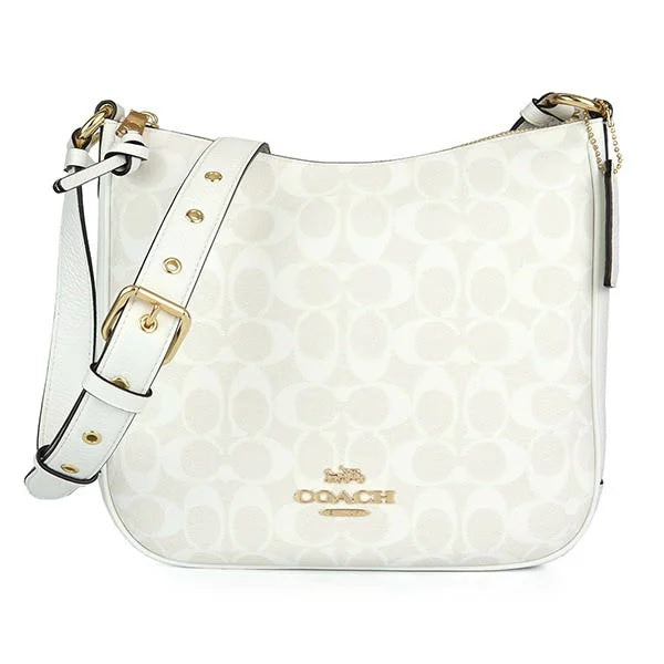 COACH shoulder bag ladies signature coated canvas white C1649 white