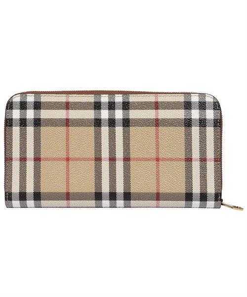 Burberry checked zipped leather wallet 8070598