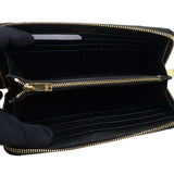 Yves Saint Laurent YSL Long Wallet 358094 BOW01 Monogram Round Zipper Leather