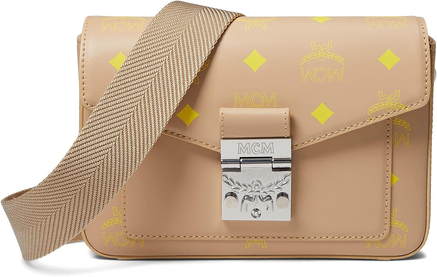 MCM Unisex Color Splash Logo Small Crossbody