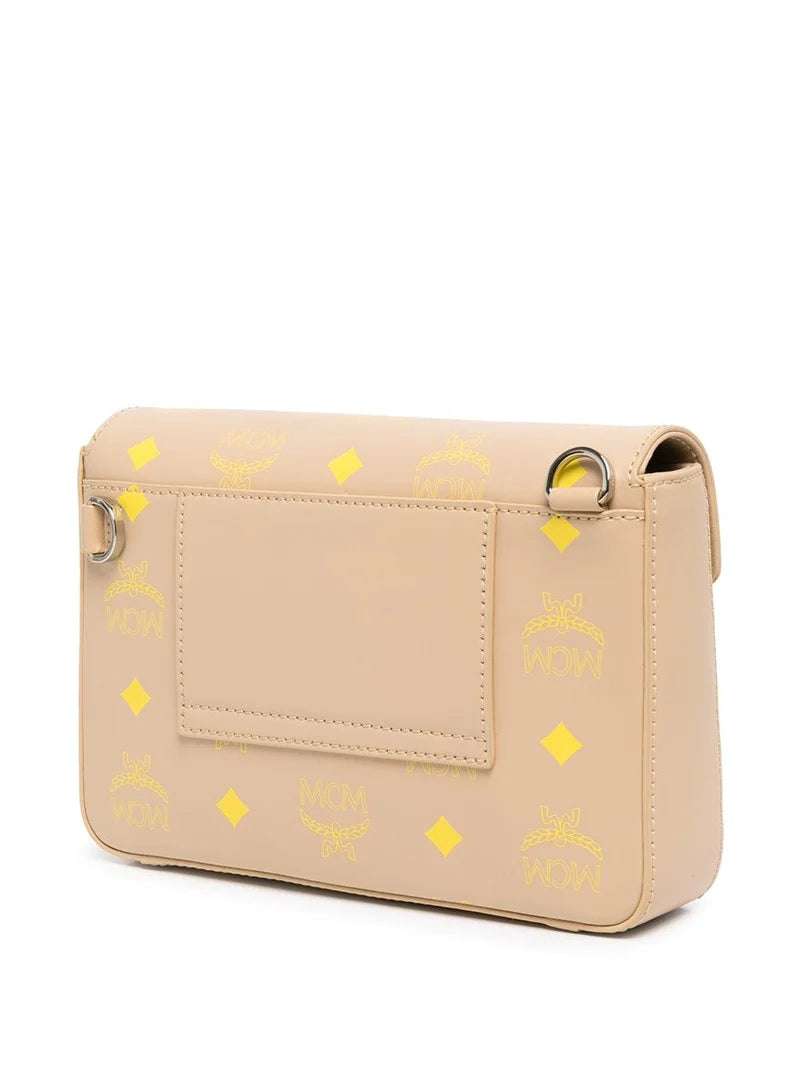 MCM Unisex Color Splash Logo Small Crossbody