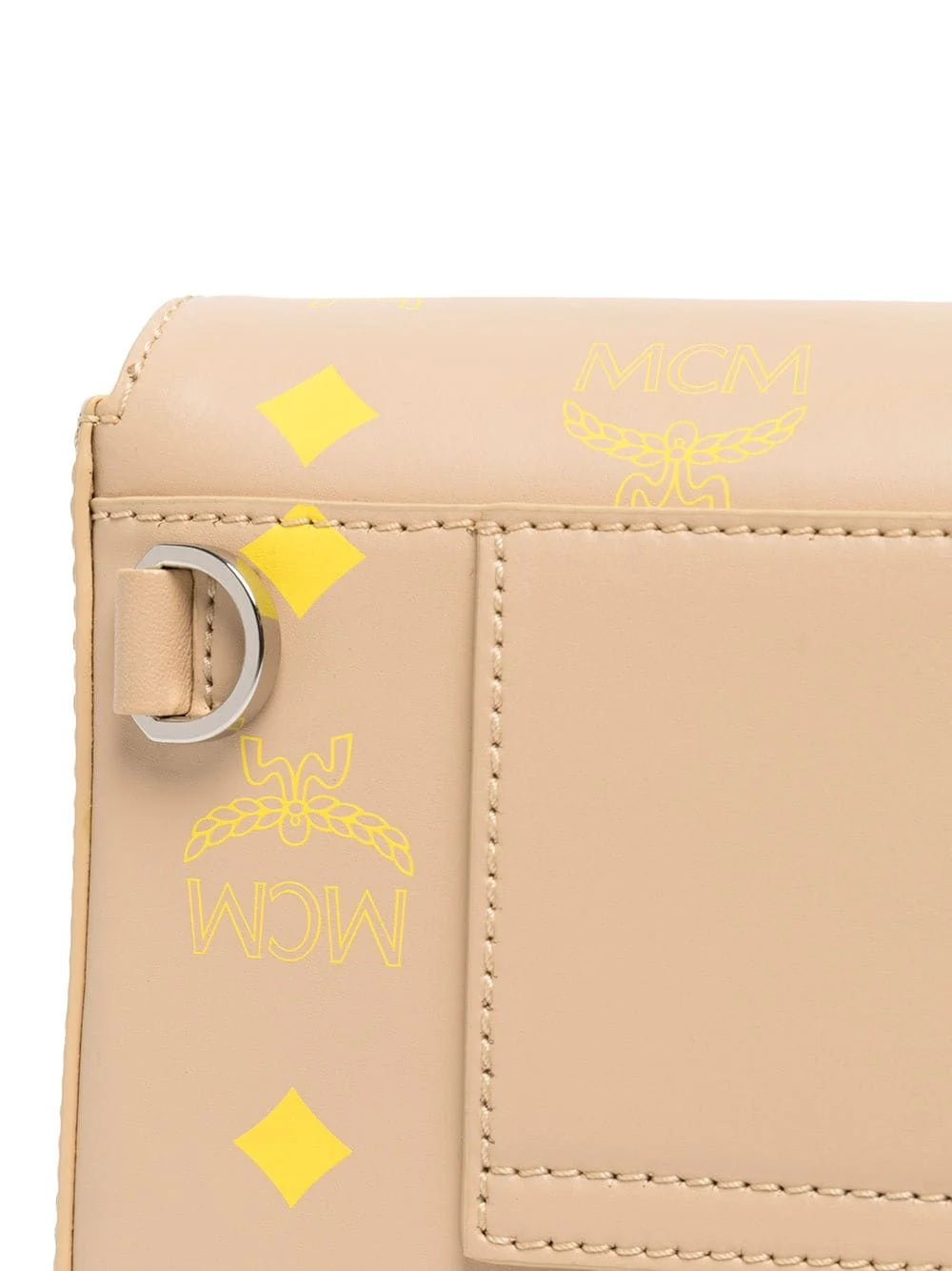 MCM Unisex Color Splash Logo Small Crossbody