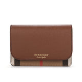 Burberry Hampshire Derby House Check Leather Cross Body Bag Wallet with Strap