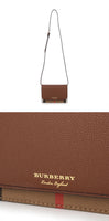 Burberry Hampshire Derby House Check Leather Cross Body Bag Wallet with Strap