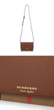 Burberry Hampshire Derby House Check Leather Cross Body Bag Wallet with Strap