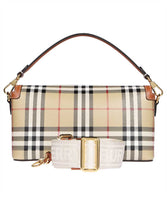 Burberry Briar Brown Ladies check-pattern top handle bag Crossbody 8066165