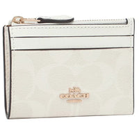 COACH Mini Skinny ID Case Signature Canvas Ladies Coin Purse / Coin Case