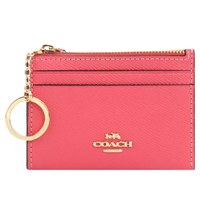 COACH Mini Skinny ID Case Signature Canvas Ladies Coin Purse / Coin Case