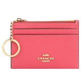 COACH Mini Skinny ID Case Signature Canvas Ladies Coin Purse / Coin Case