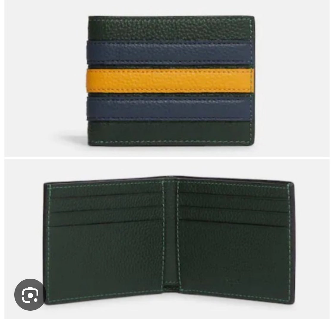 COACH Men Billfold with Id case /Coin Wallet Collection