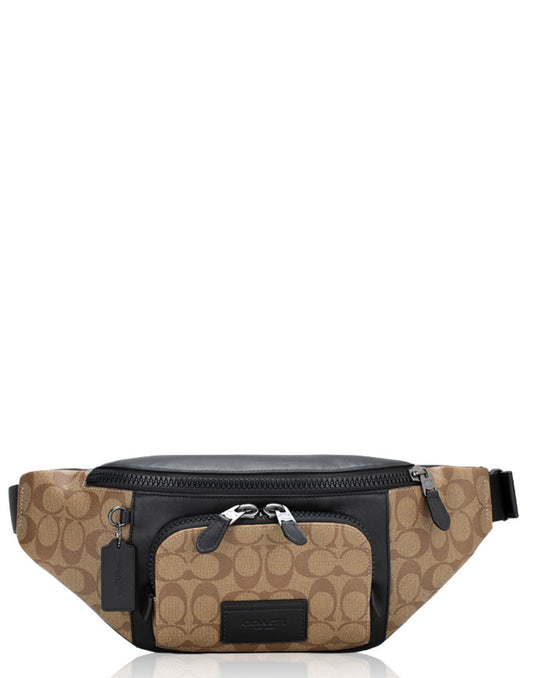Coach Men C3765 Signature Track Belt Bag Khaki