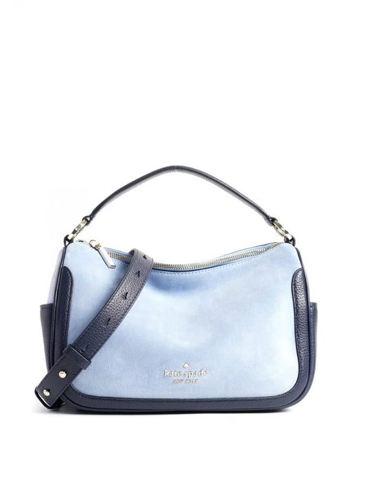 Kate Spade Smoosh Crossbody Suede Mixed Material Blazer Blue