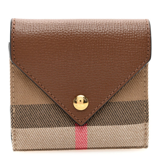 BURBERRY Grainy Calfskin Vintage Check Lila Tri-Fold Wallet 80731451/80731471