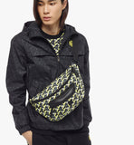 MCM Unisex Nylon Yellow/Black Cubic Logo large Backpack