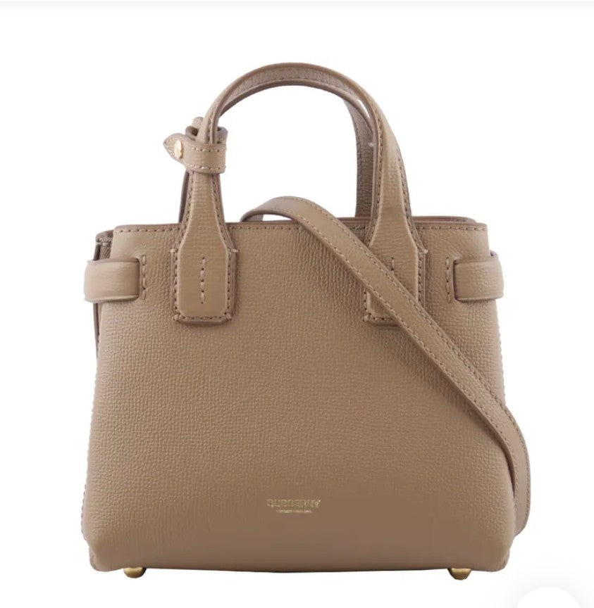 Burberry Baby Banner House Check Leather Satchel
