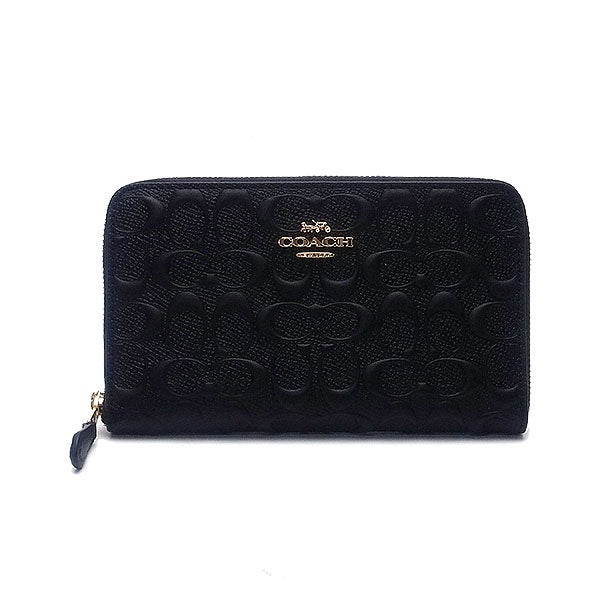 Coach Medium Long wallet CC942 signature round zip