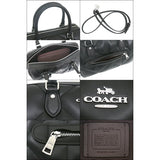 Coach Diamond Quilted Leather Rowan Satchel CJ610 Black