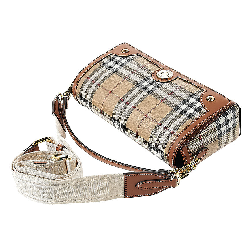 Burberry Briar Brown Ladies check-pattern top handle bag Crossbody 8092048