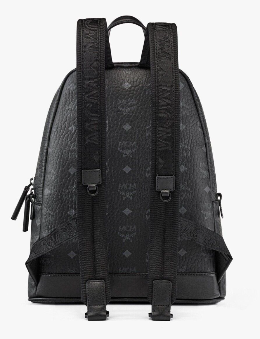 MCM Backpack Black Visetos Canvas MMKCSVE02 BK BLACK Women's Men's Unisex