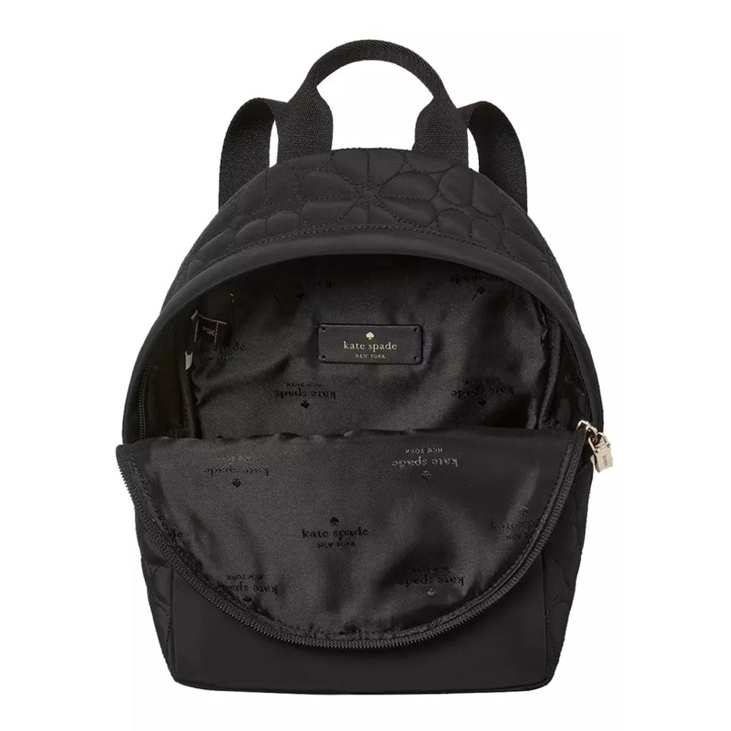 kate spade jessa quilted mini backpack Kate Spade Flower Quilted Fabric Small Backpack Bag in Cozy KK158 – luxebags singapore