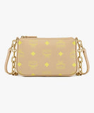 MCM Zip Pouch in Color Splash Logo Leather