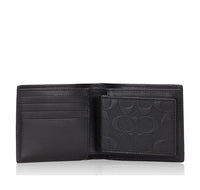 COACH 75371 Compact ID Embossed Leather Wallet