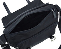 PRADA Shoulder bag with small flap Front pocket VELA NERO Nero Nylon Black 1BD671